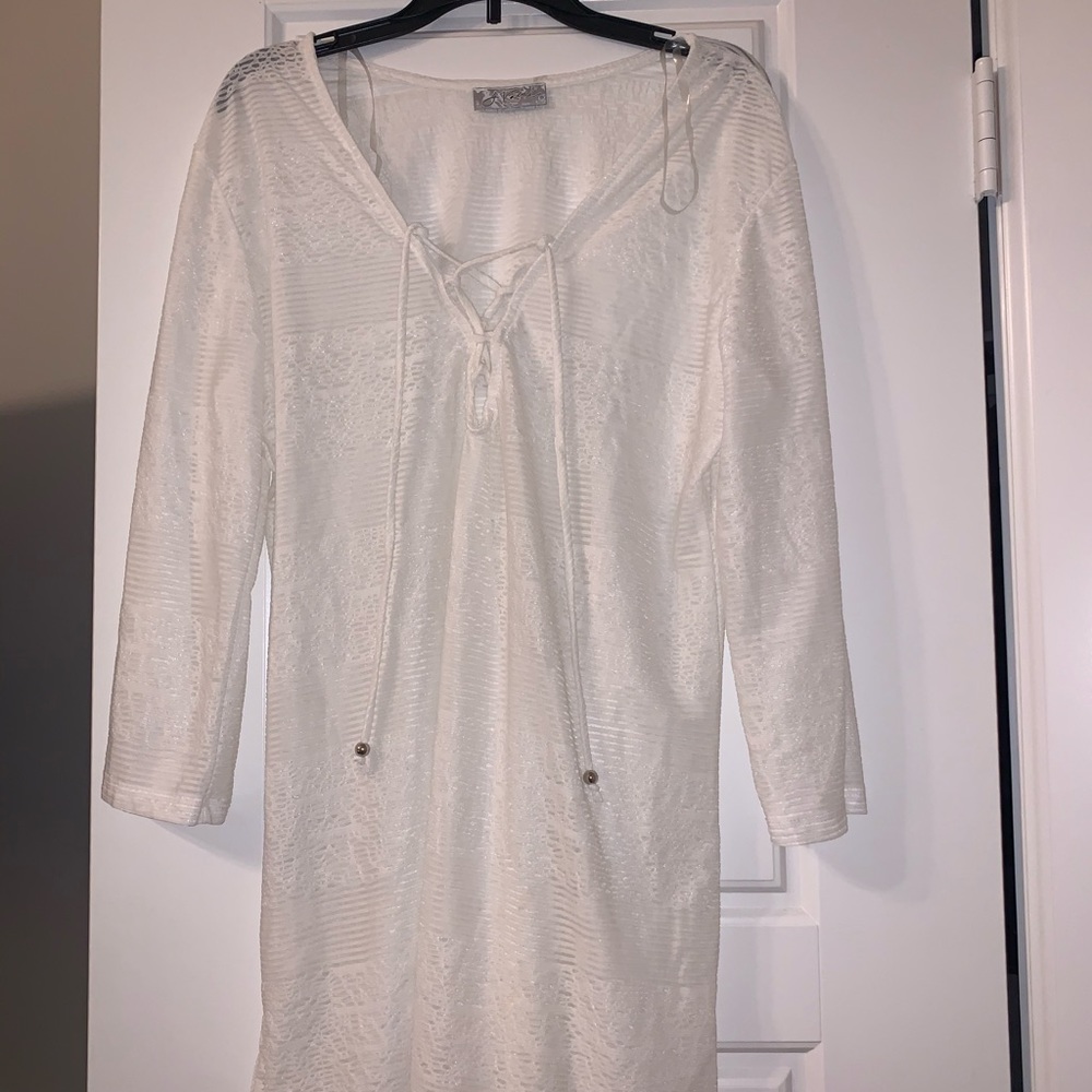 White Bathing Suit coverup